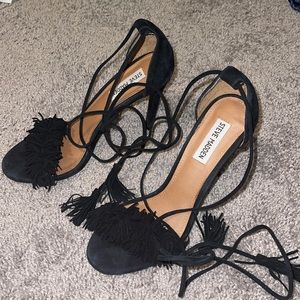 Steve Madden Black Lace Up Heels